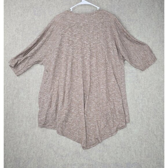 LuLaRoe Womens Heathered Brown Open Front Cardigan Small Lightweight Knit - Picture 2 of 6